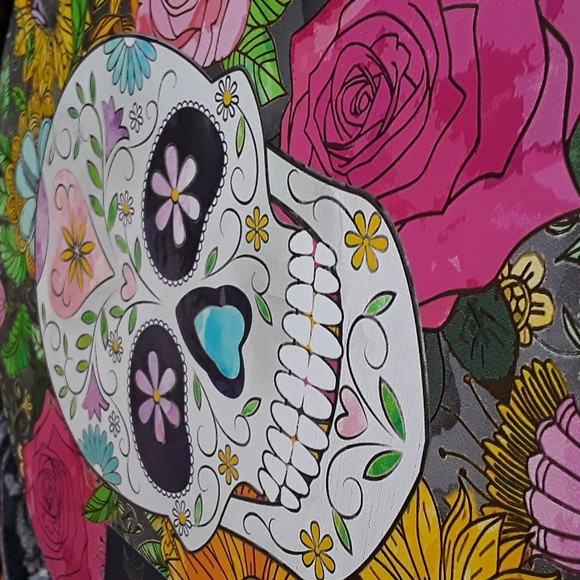 COPY - Full Moon Furnishings Sugar Skull Lazy Susan - Picture 4 of 7